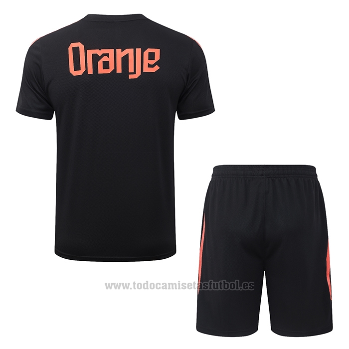 Chandal del Paises Bajos Manga Corta 2026-2027 Negro - Pantalon Corto